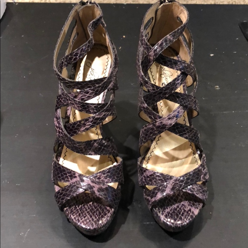 Snake Skin strappy heel